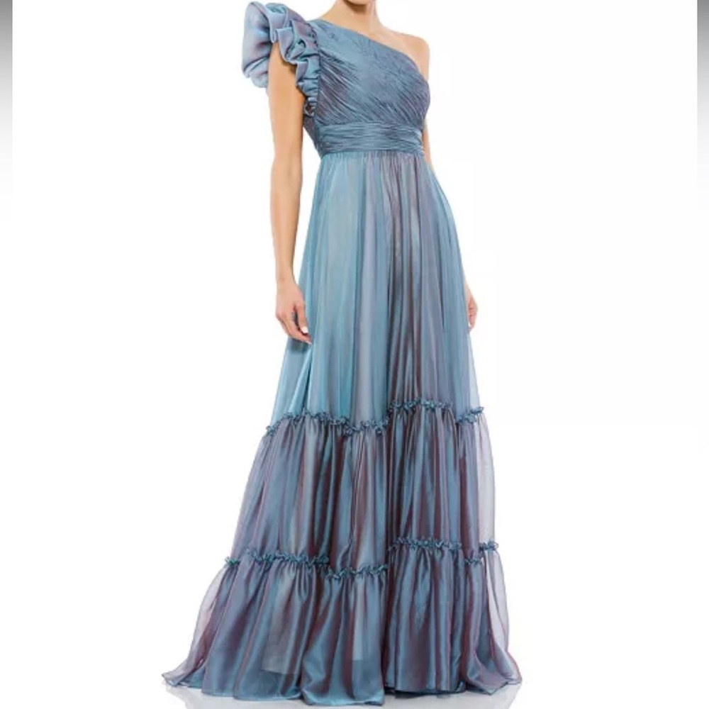 Mac Duggal One Shoulder Organza Gown